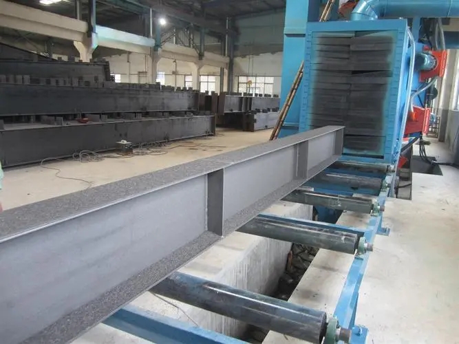 迪庆自动输送重型工件喷砂机及其应用